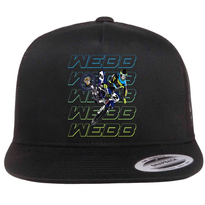 Cw2 Webb Motocross Cooper Supercross Flat Bill Trucker Hat