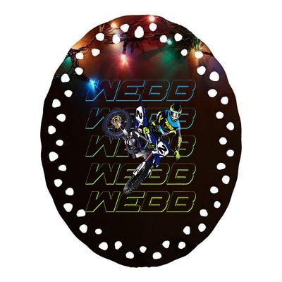 Cw2 Webb Motocross Cooper Supercross Ceramic Oval Ornament