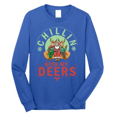 Chilling With My Dears Meaningful Gift Xmas Holidays Christmas Gift Long Sleeve Shirt