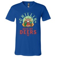 Chilling With My Dears Meaningful Gift Xmas Holidays Christmas Gift V-Neck T-Shirt