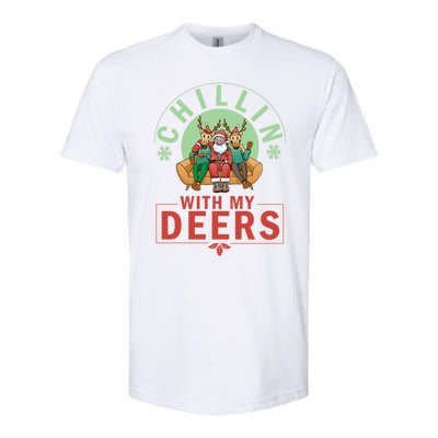 Chilling With My Dears Meaningful Gift Xmas Holidays Christmas Gift Softstyle CVC T-Shirt