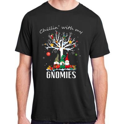 Chillin With My Gnomies with Four Gnomes Christmas Adult ChromaSoft Performance T-Shirt