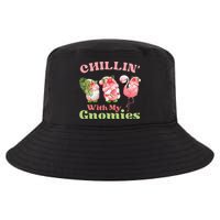 Chillin with my gnomies Tropical gnomes with a flamingo Cool Comfort Performance Bucket Hat