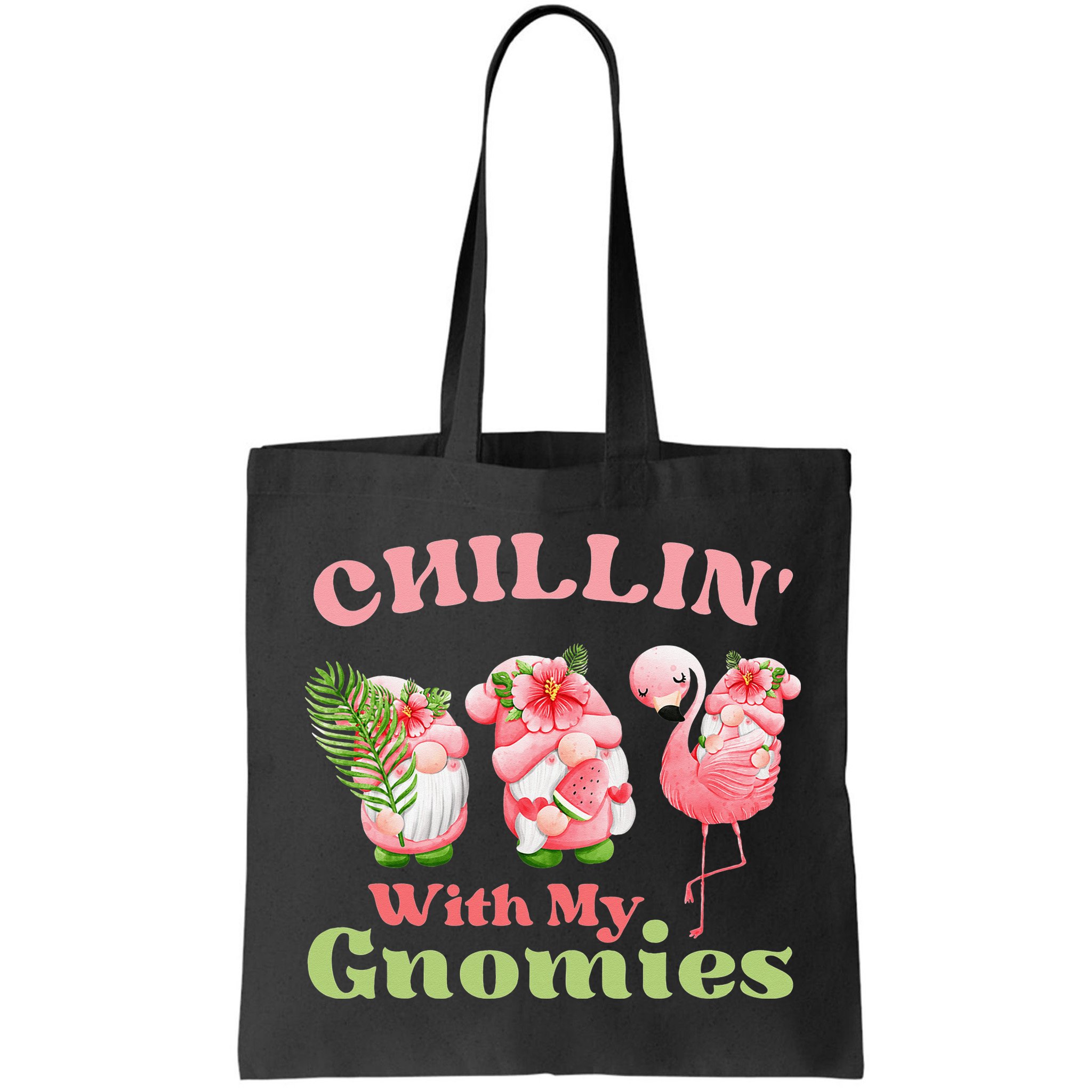 Chillin with my gnomies Tropical gnomes with a flamingo Bag