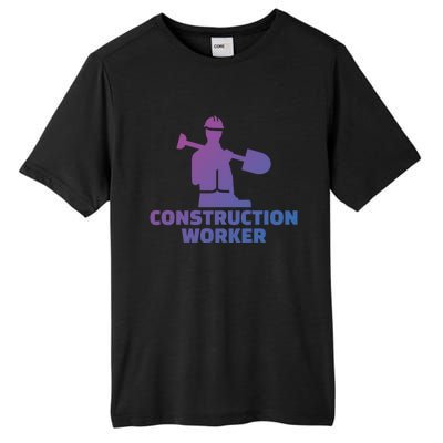 Construction Worker Meaningful Gift Tall Fusion ChromaSoft Performance T-Shirt