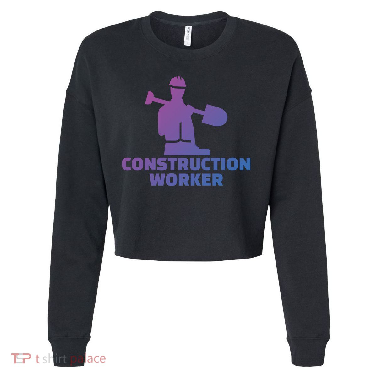 Construction Worker Meaningful Gift Cropped Pullover Crew