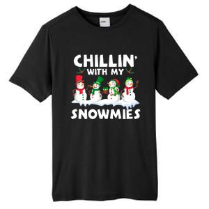 Chillin With My Snowmies Funny Snow Pajamas For Family Cute Gift Tall Fusion ChromaSoft Performance T-Shirt