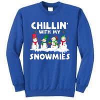 Chillin With My Snowmies Funny Snow Pajamas For Family Cute Gift Sweatshirt