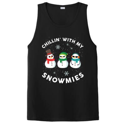 Chillin With My Snowmies Cute Snowman Ugly Christmas PosiCharge Competitor Tank