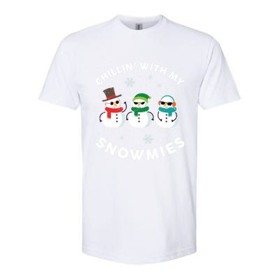 Chillin With My Snowmies Cute Snowman Ugly Christmas Softstyle® CVC T-Shirt