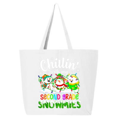 Chillin With My 2nd Grade Snowmies Second Grade Teacher Xmas Great Gift 25L Jumbo Tote