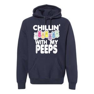 Chillin With My Peeps Cute Candy Easter Premium Hoodie