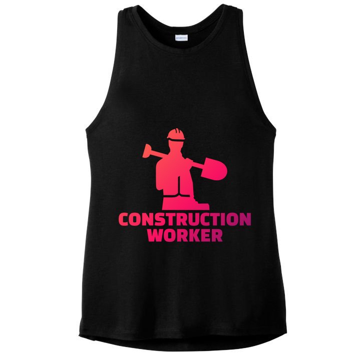 Construction Worker Meaningful Gift Ladies PosiCharge Tri-Blend Wicking Tank