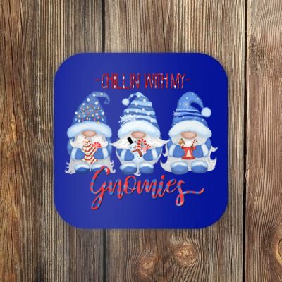 Chillin With My Gnomies Funny Gnome Christmas Cool Gift Coaster