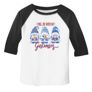 Chillin With My Gnomies Funny Gnome Christmas Cool Gift Toddler Fine Jersey T-Shirt