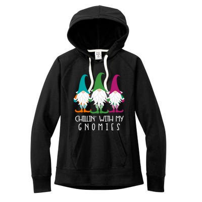 Chillin With My Gnomies Garden Gnome Lawn Care Christmas Gift Women's Fleece Hoodie