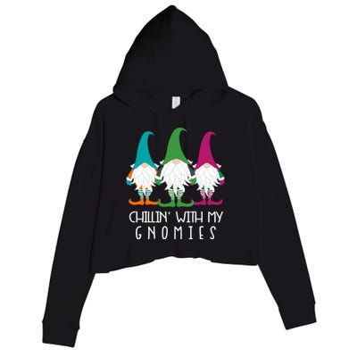 Chillin With My Gnomies Garden Gnome Lawn Care Christmas Gift Crop Fleece Hoodie