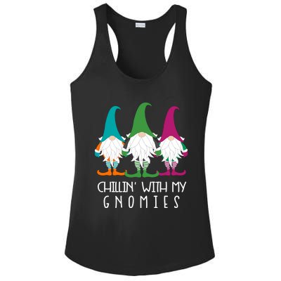 Chillin With My Gnomies Garden Gnome Lawn Care Christmas Gift Ladies PosiCharge Competitor Racerback Tank