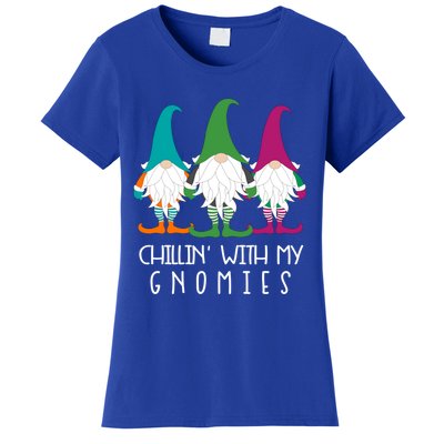 Chillin With My Gnomies Garden Gnome Lawn Care Christmas Gift Women's T-Shirt