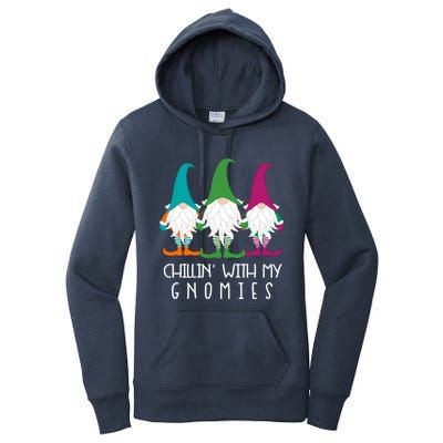 Chillin With My Gnomies Garden Gnome Lawn Care Christmas Gift Women's Pullover Hoodie