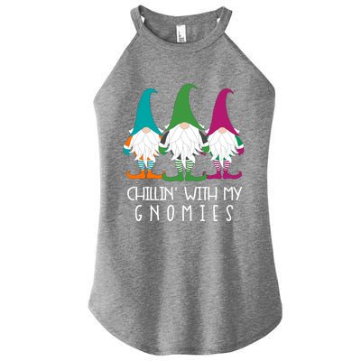 Chillin With My Gnomies Garden Gnome Lawn Care Christmas Gift Women's Perfect Tri Rocker Tank