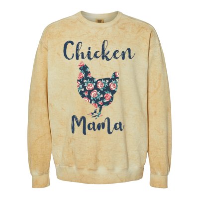 Chickenmom Women Mama Hen Best Mother Day Colorblast Crewneck Sweatshirt