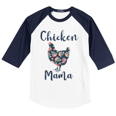 Chickenmom Women Mama Hen Best Mother Day Baseball Sleeve Shirt