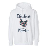 Chickenmom Women Mama Hen Best Mother Day Garment-Dyed Fleece Hoodie