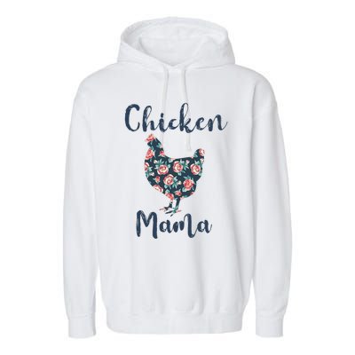 Chickenmom Women Mama Hen Best Mother Day Garment-Dyed Fleece Hoodie