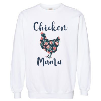 Chickenmom Women Mama Hen Best Mother Day Garment-Dyed Sweatshirt