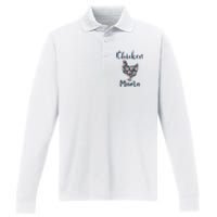 Chickenmom Women Mama Hen Best Mother Day Performance Long Sleeve Polo