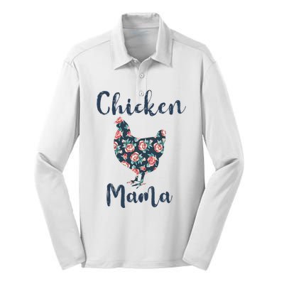 Chickenmom Women Mama Hen Best Mother Day Silk Touch Performance Long Sleeve Polo