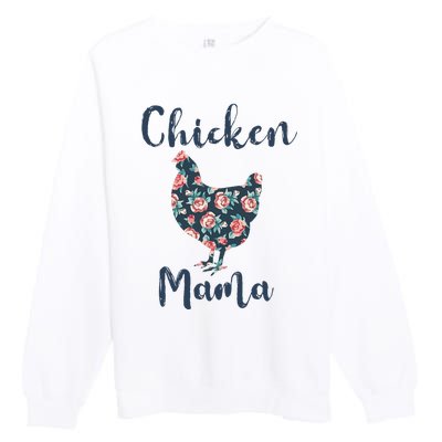 Chickenmom Women Mama Hen Best Mother Day Premium Crewneck Sweatshirt