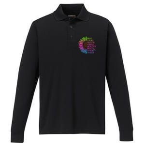 Care Warrior Metastatic Breast Cancer Ribbon Awareness Performance Long Sleeve Polo