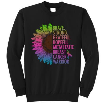 Care Warrior Metastatic Breast Cancer Ribbon Awareness Sweatshirt