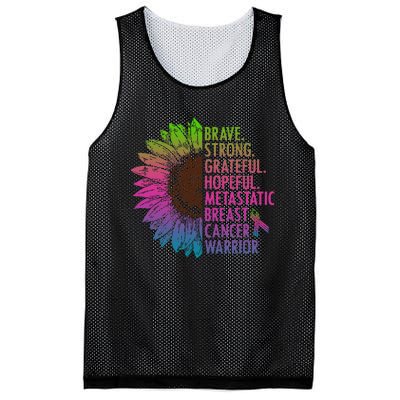 Care Warrior Metastatic Breast Cancer Ribbon Awareness Mesh Reversible Basketball Jersey Tank