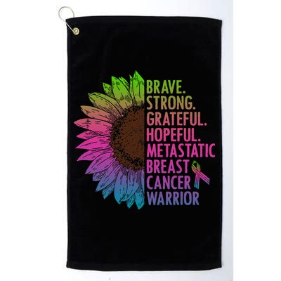 Care Warrior Metastatic Breast Cancer Ribbon Awareness Golf Towel