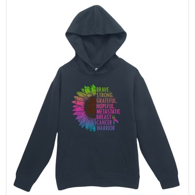 Care Warrior Metastatic Breast Cancer Ribbon Awareness Urban Pullover Hoodie