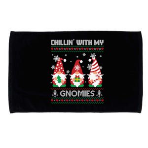 Chillin With My Gnomies Matching Family Christmas Gnome Meaningful Gift Microfiber Hand Towel