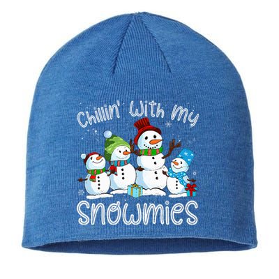 Chillin With My Snowmies Ugly Snowman Xmas Sustainable Beanie