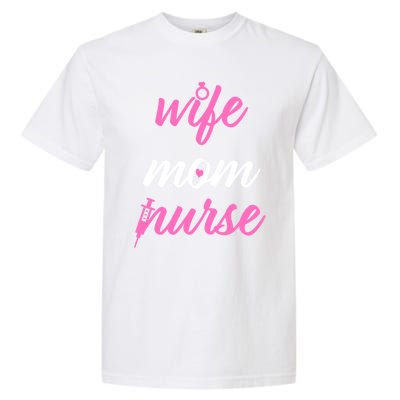 Cute Wife Mom Nurse Rn Gift Sweater Gift Garment-Dyed Heavyweight T-Shirt