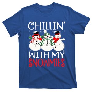 Chillin With My Snowmies Christmas Pajama Snow Funny Xmas Gift T-Shirt