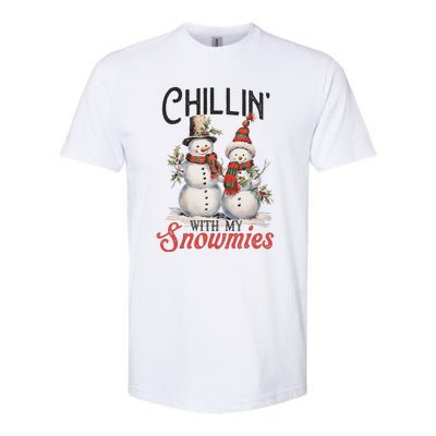 Chillin With My Snowmies | Vintage Christmas Snowmen Softstyle® CVC T-Shirt