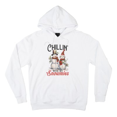 Chillin With My Snowmies | Vintage Christmas Snowmen Hoodie