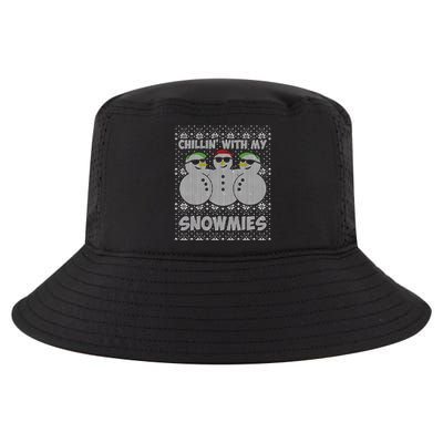 Chillin With My Snowmies Funny Ugly Christmas Cool Comfort Performance Bucket Hat