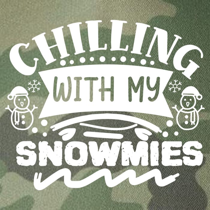 Chilling With My Snowmies Winter Legacy Tie Dye Trucker Hat