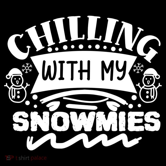 Chilling With My Snowmies Winter Flexfit Unipanel Trucker Cap