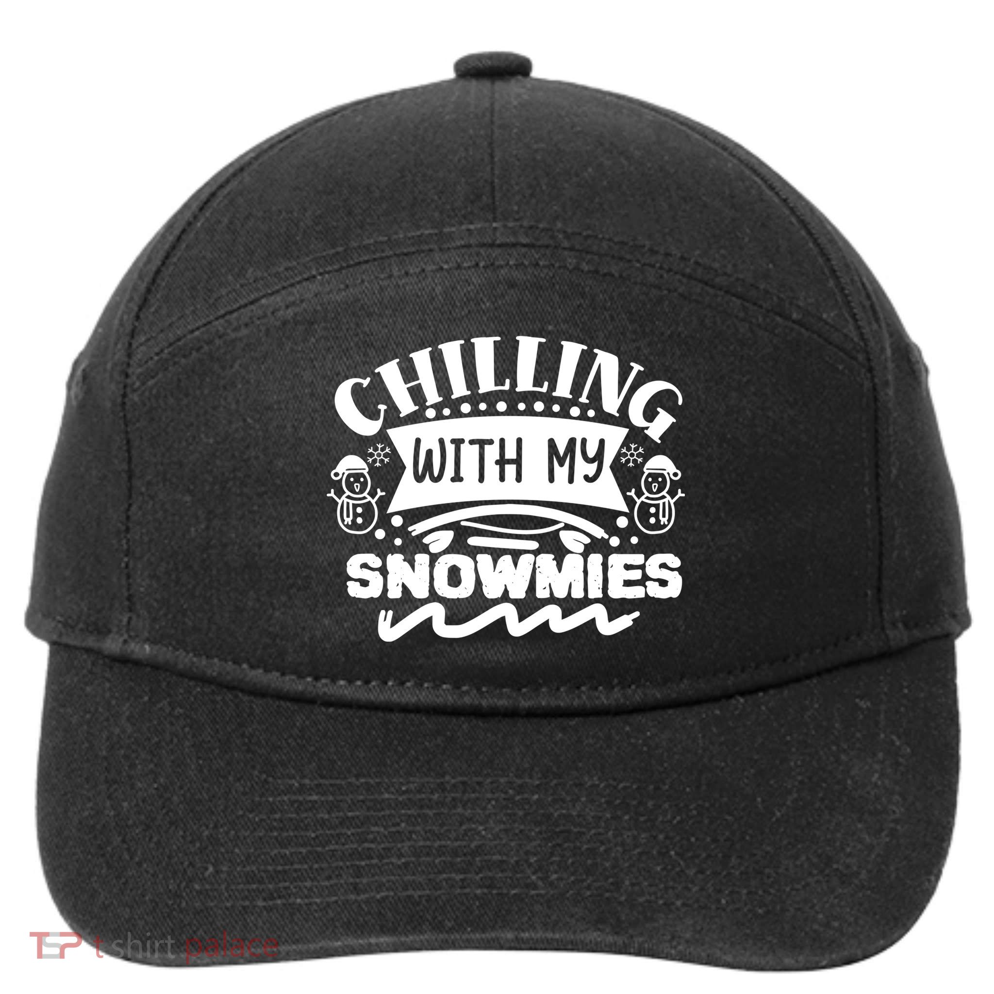 Chilling With My Snowmies Winter 7-Panel Snapback Hat