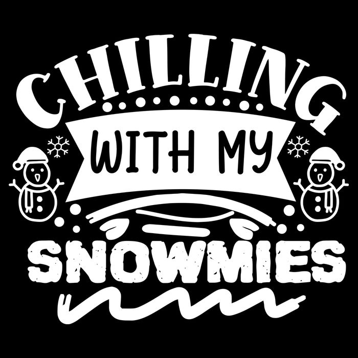Chilling With My Snowmies Winter Zip Tote Bag