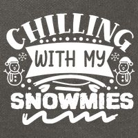 Chilling With My Snowmies Winter Cotton Canvas Backpack